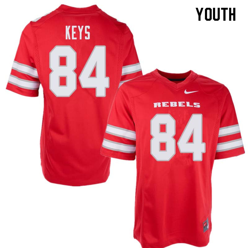 Youth UNLV Rebels #84 Kendal Keys College Football Jerseys Sale-Red